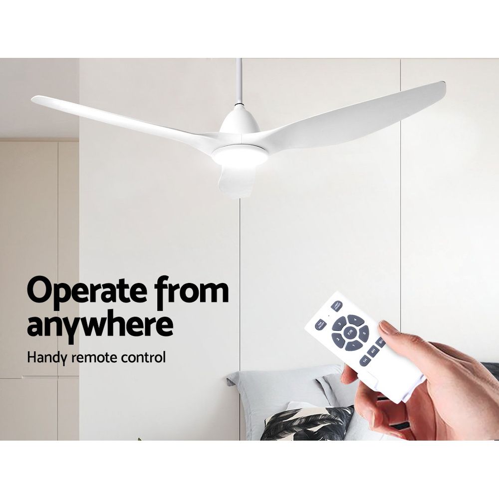 Ceiling Fan 64'' DC Motor with Light LED Remote Control 3 Blades