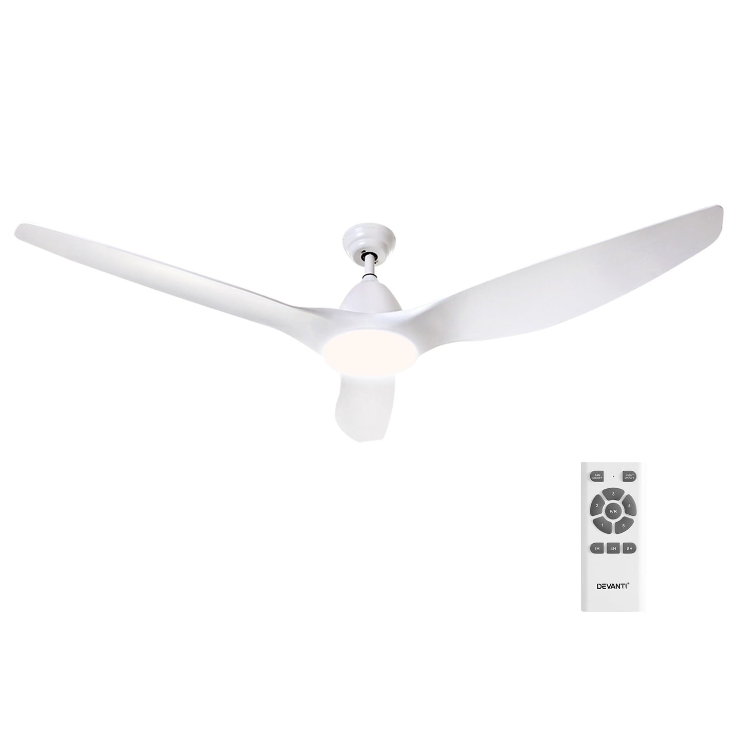 Ceiling Fan 64'' DC Motor with Light LED Remote Control 3 Blades