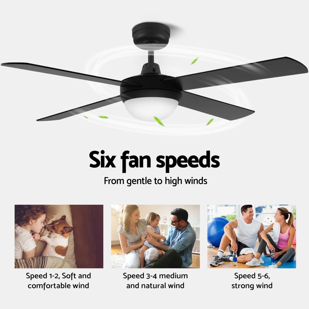 Ceiling Fan 52in, Black