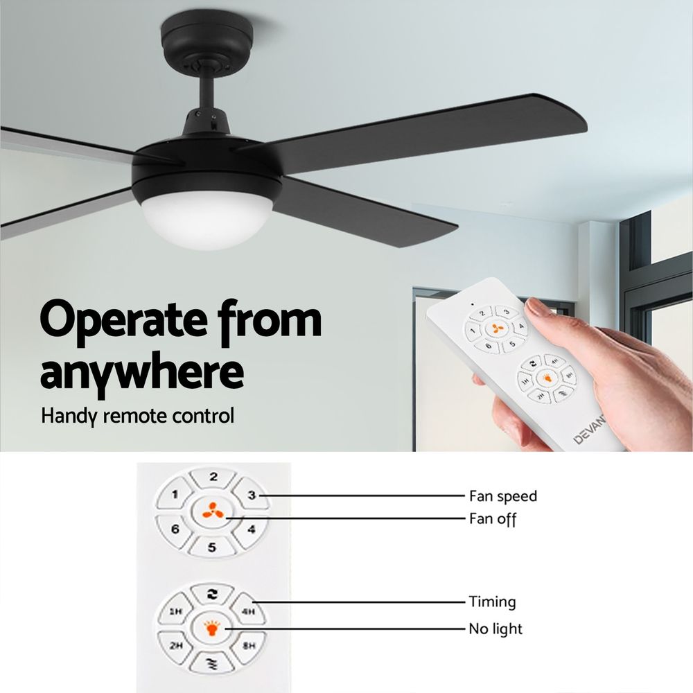 Ceiling Fan 52in, Black
