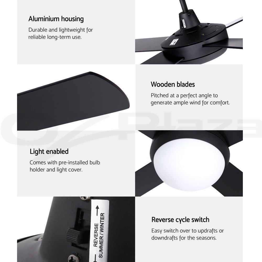 Ceiling Fan 52in, Black