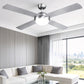 Ceiling Fan with Light 52" Silver
