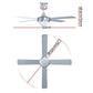 Ceiling Fan with Light 52" Silver
