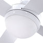 White ceiling fan devanti with handles, panels and accessory pieces