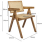 Levede 4x Dining Chair Solid Wood Rattan