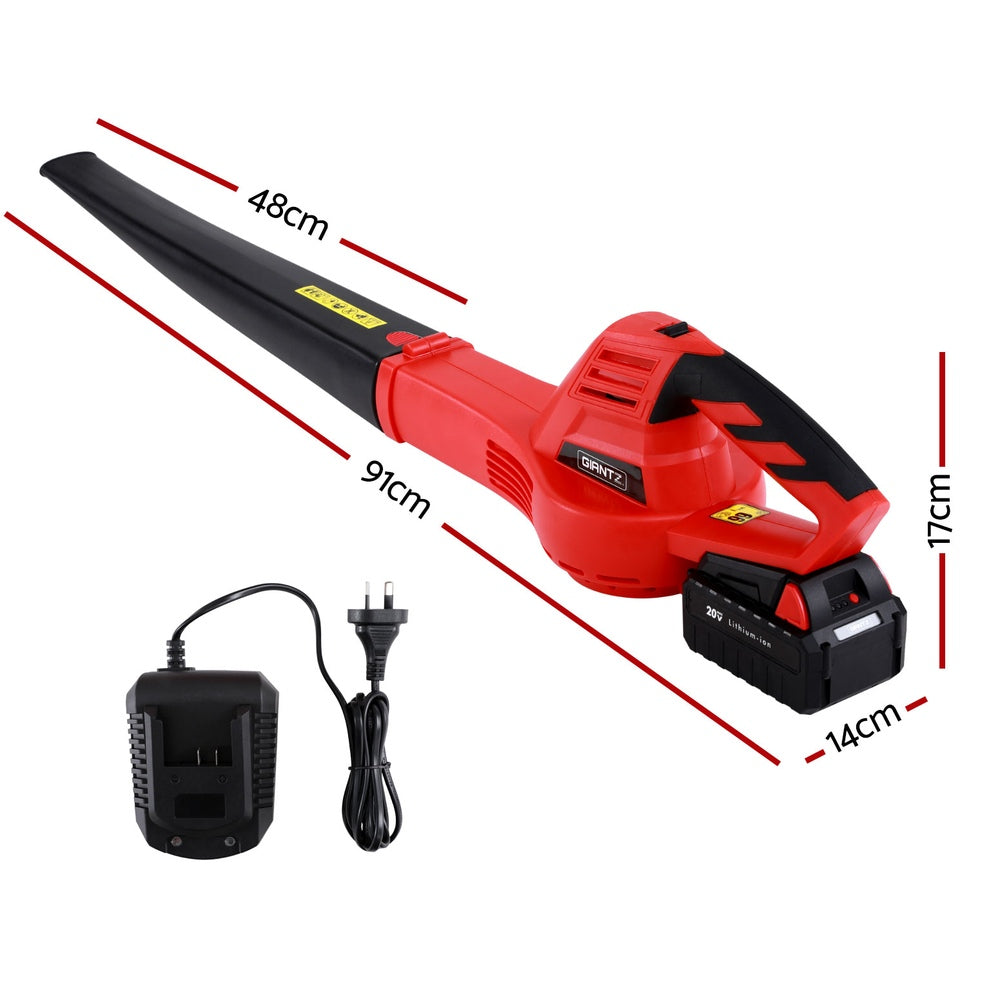 Cordless Leaf Blower 20V Powerful Garden Lawn Cleaner