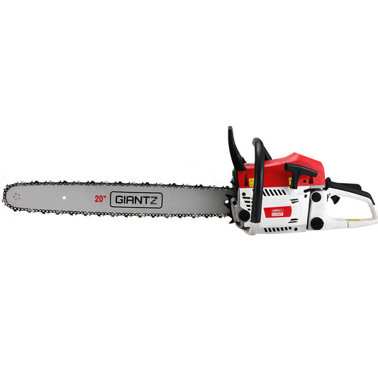 Chainsaw Petrol 62CC 20" Bar Commercial E-Start Pruning Chain Saw - 4.5HP