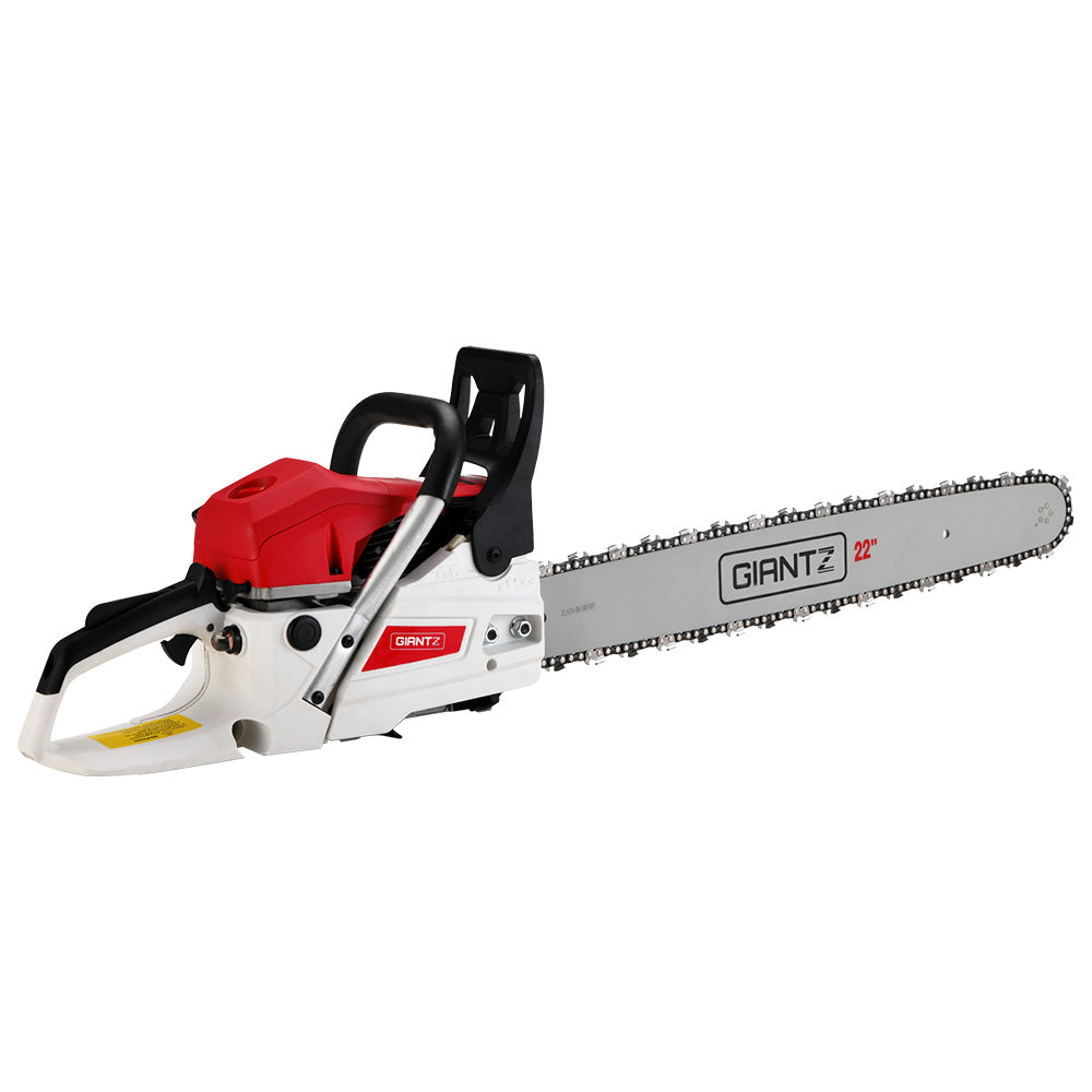 Chainsaw Petrol 62CC 22" Bar Commercial E-Start Pruning Chain Saw - 5.2HP