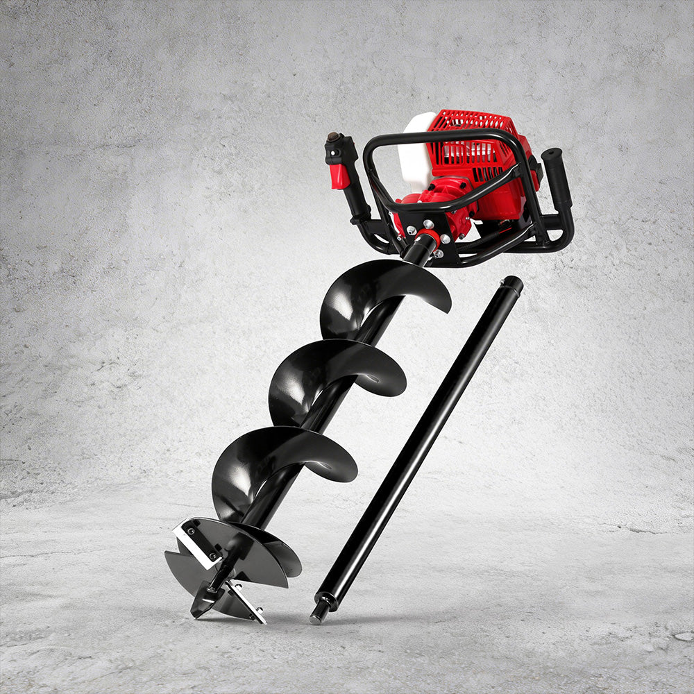 Post Hole Digger 63CC Petrol with 200mm Drill Extension Auger Bits