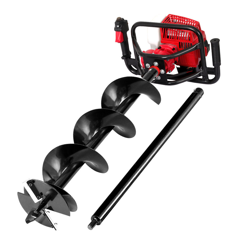 Post Hole Digger 63CC Petrol with 200mm Drill Extension Auger Bits