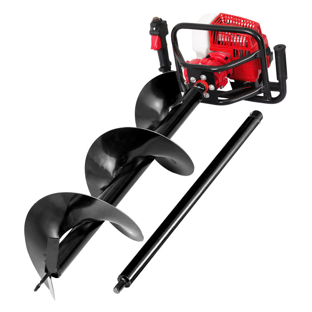Post Hole Digger 63CC Petrol with 300mm Drill Extension Auger Bits