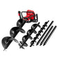 Post Hole Digger 63CC Petrol Motor Drill Borer with Fence Extension Auger Bits