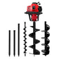 Post Hole Digger 63CC Petrol Motor Drill Borer with Fence Extension Auger Bits