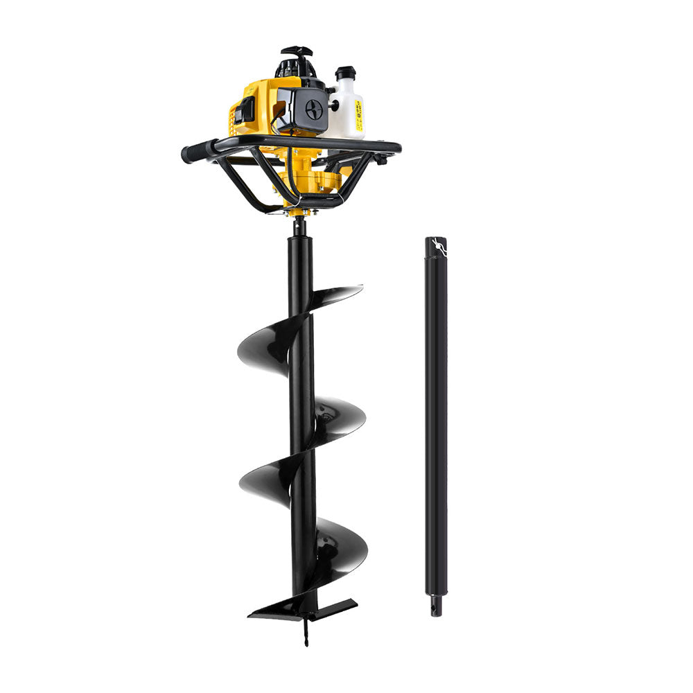 Post Hole Digger 63CC 300MM Petrol Drill Auger with Extension Bits
