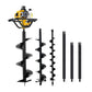 Giantz 63CC Post Hole Digger Petrol Motor Drill Extension Auger Bits Kits