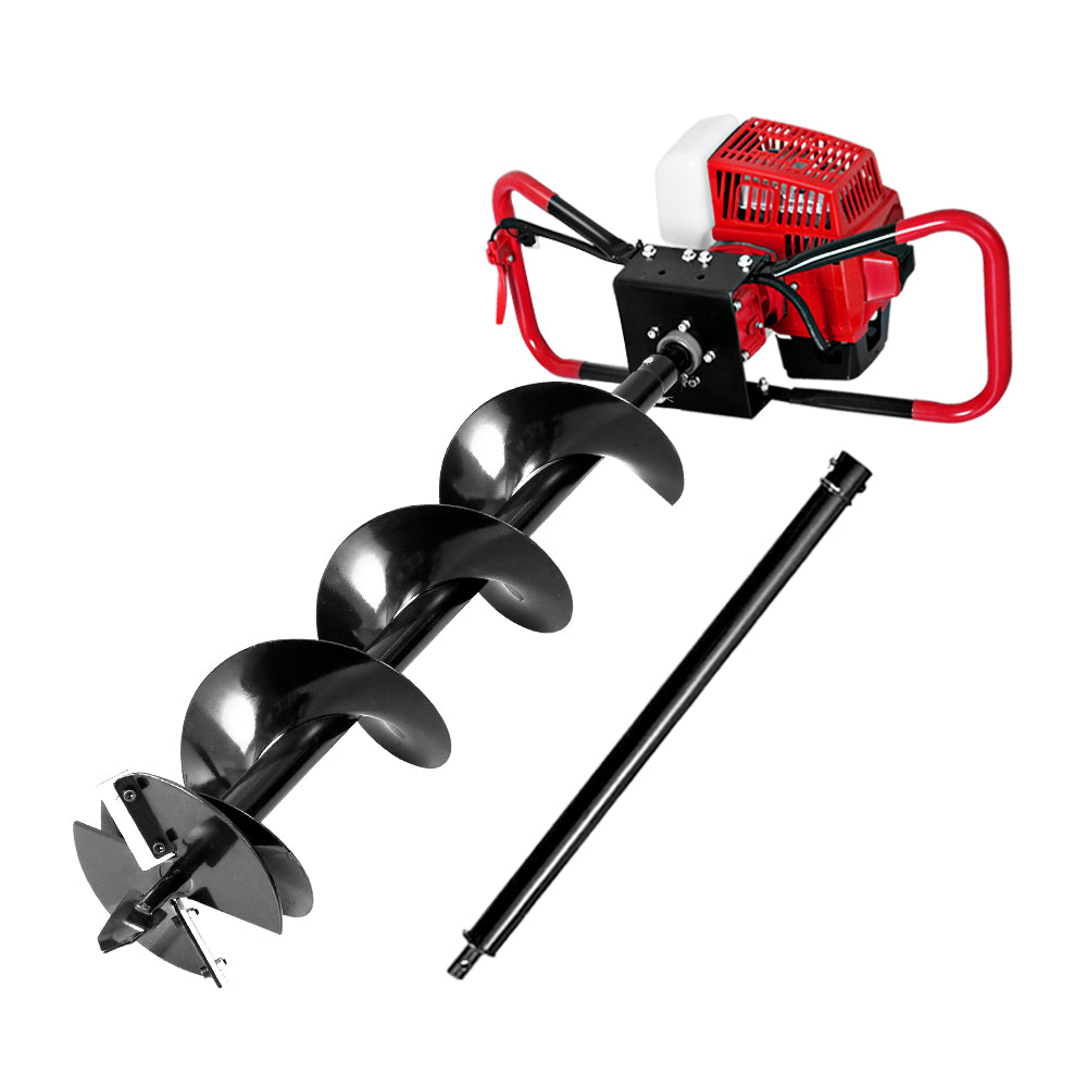 Post Hole Digger 63CC Petrol with 200mm Drill Extension Auger Bits