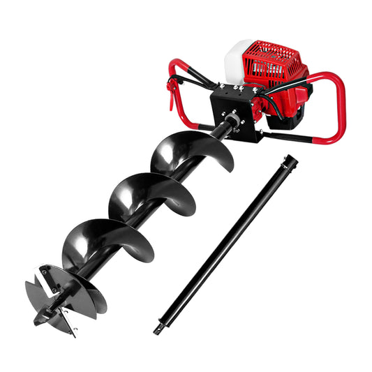 Post Hole Digger 63CC Petrol with 200mm Drill Extension Auger Bits