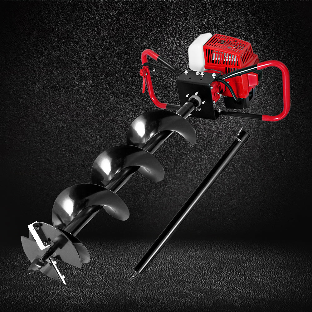 Post Hole Digger 63CC Petrol with 200mm Drill Extension Auger Bits