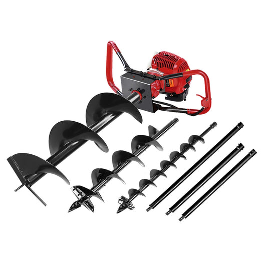 Post Hole Digger Petrol 65CC Drill Borer Fence Extension Auger Bits