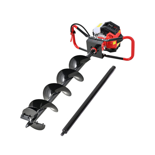 Post Hole Digger 65CC 200MM Petrol Drill Auger with Extension Bits