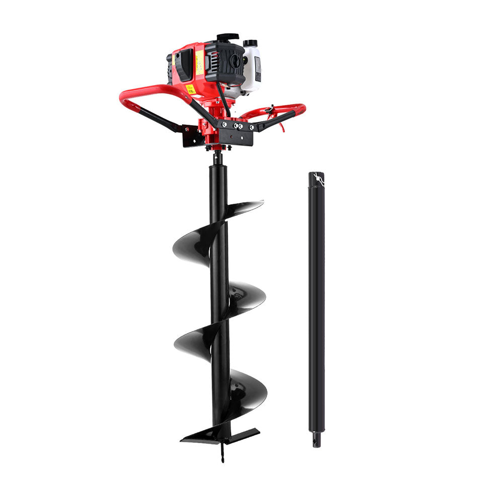 Post Hole Digger 65CC 300MM Petrol Drill Auger with Extension Bits
