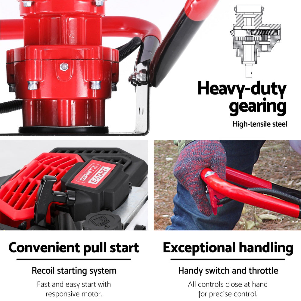 Post Hole Digger Motor 65CC Petrol Engine - Red