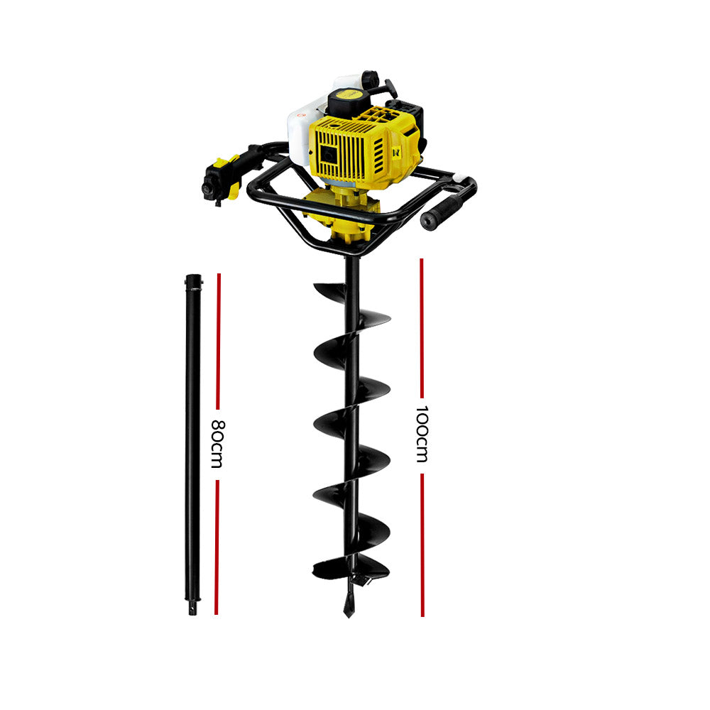 Petrol Post Hole Digger 65CC Auger Drill Borer Fence Earth Power 200mm