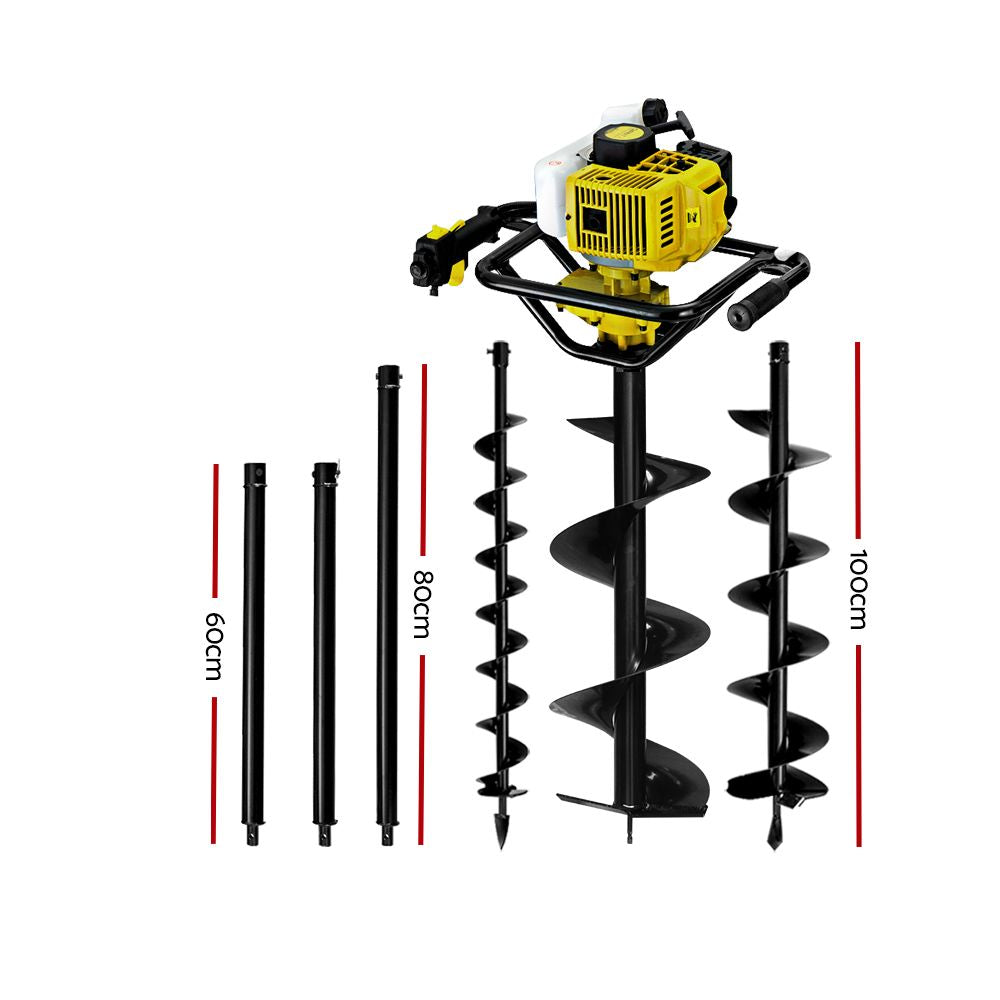 Post Hole Digger 65CC Auger Petrol Drill Borer Fence Earth Power