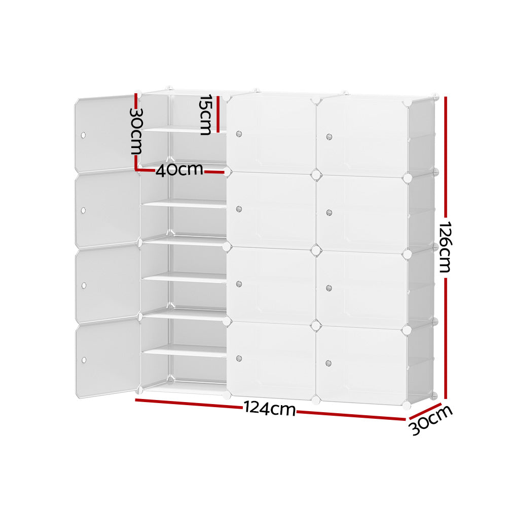 DIY Shoe Box Shoe Cabinet White Storage Cube Portable Organiser Stand