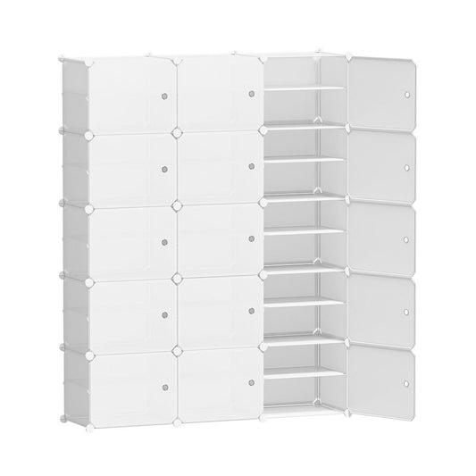 Shoe Cabinet DIY Shoe Box White Storage Cube Portable Organiser Stand