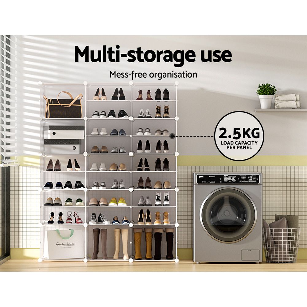 Shoe Cabinet DIY Shoe Box White Storage Cube Portable Organiser Stand