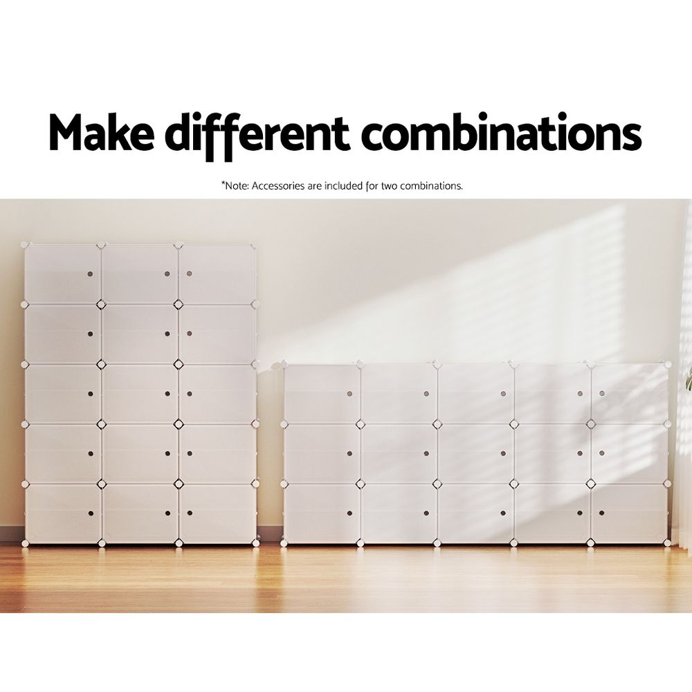 Shoe Cabinet DIY Shoe Box White Storage Cube Portable Organiser Stand