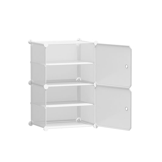 Shoe Cabinet DIY Shoe Box White Storage Cube Portable Organizer Stand