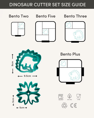 MONTII.CO Lunch Punch Sandwich Cutters | Dinosaurs