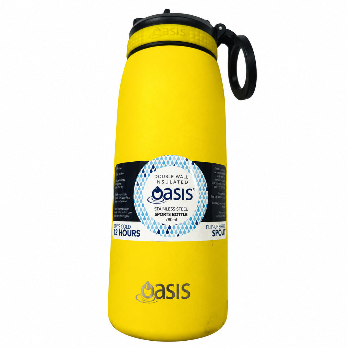 OASIS Insulated Sports Bottle with Sipper 780ml - Neon Yellow
