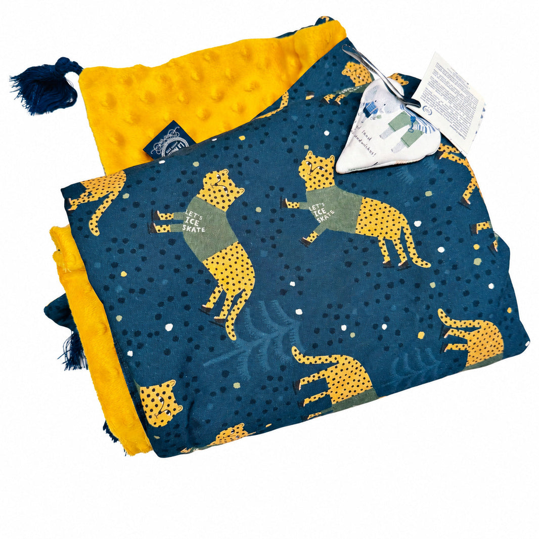 Lightweight Tassel Blanket 80 x 100cm - Tiger Jerry/Honey