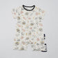 Domia Silky Bamboo Short Sleeve Baby Romperpicnic 80 48