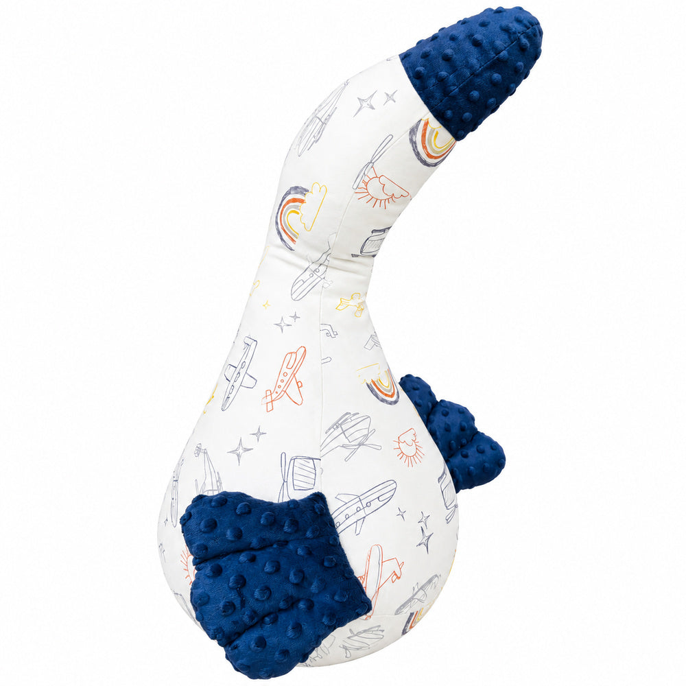 Domiamia Large Goose Plush Cushion - White & Navy