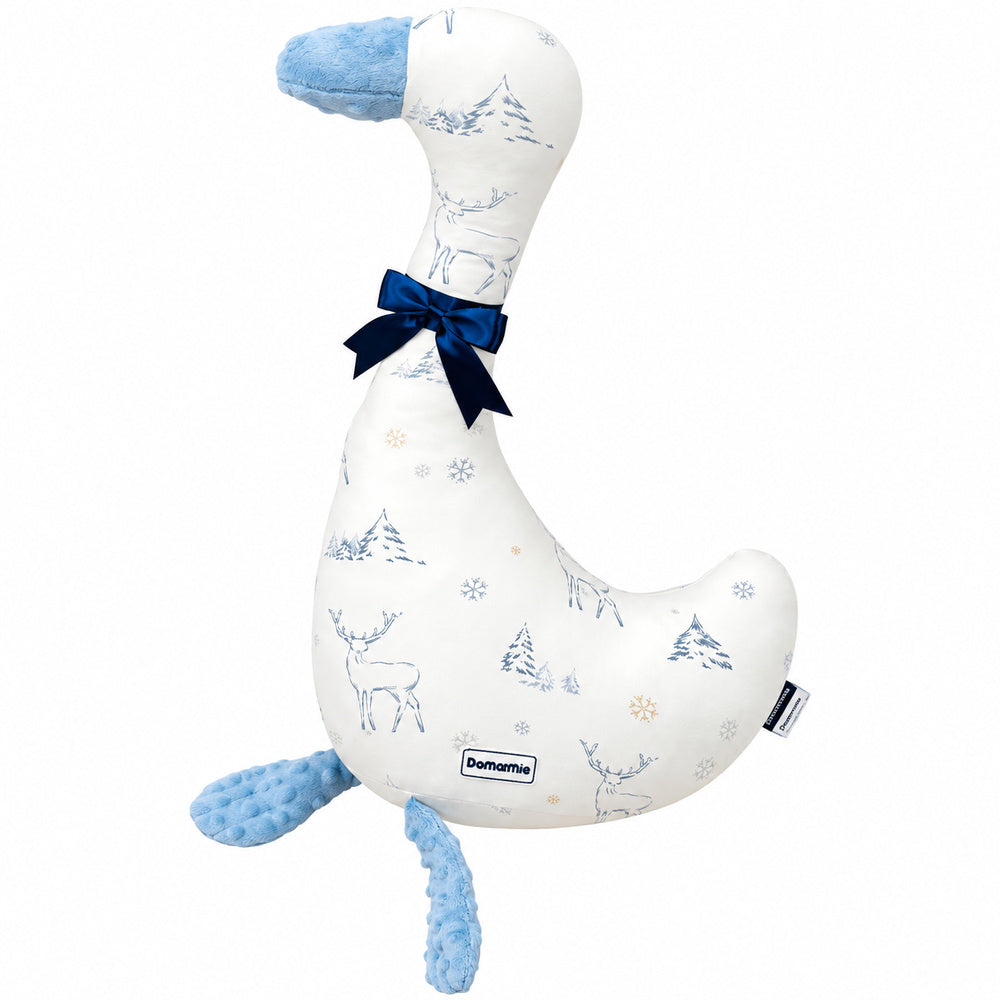 Domiamia Small Duck Plush Cushion - White & Blue