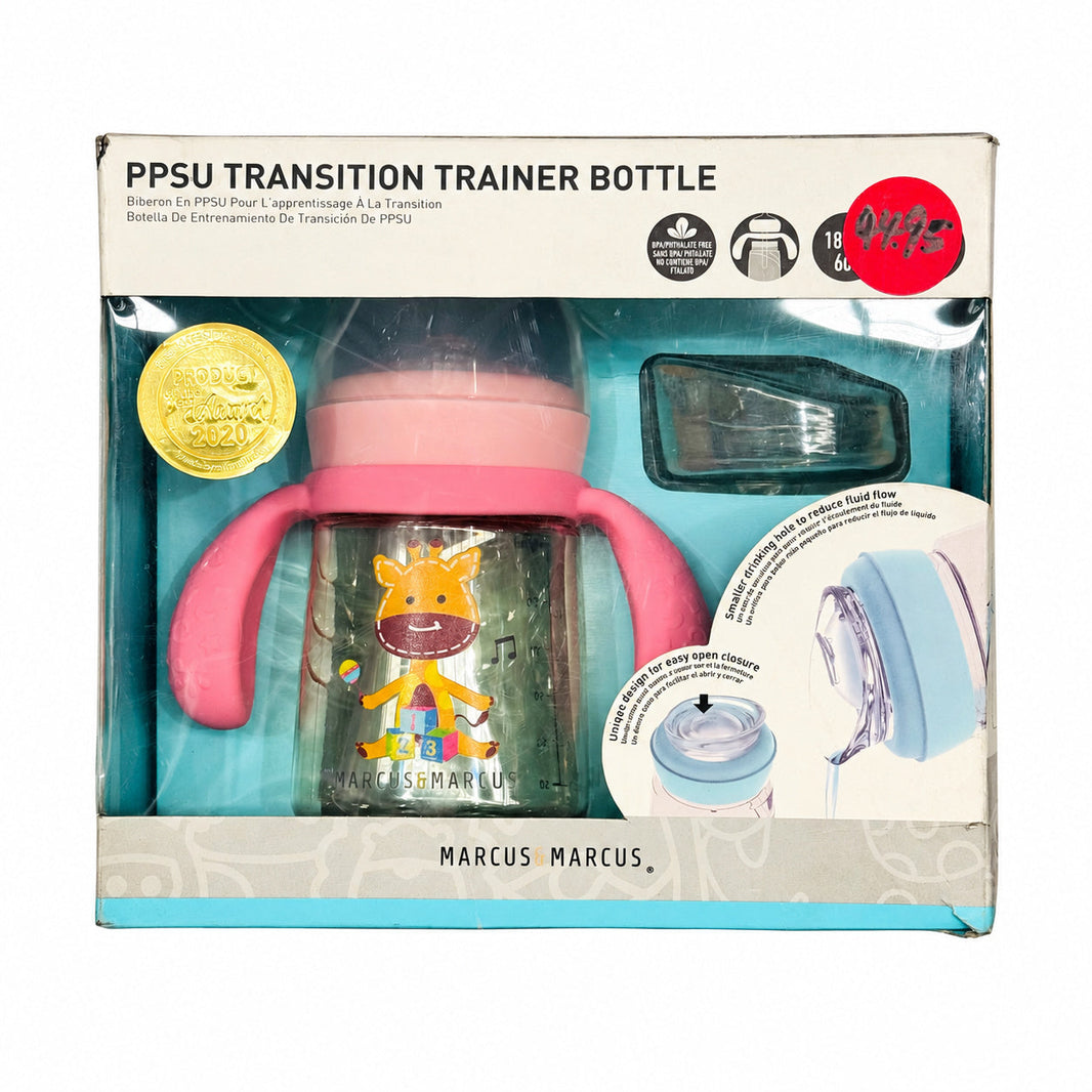 Marcus & Marcus PPSU Transition Trainer Bottle - Pink