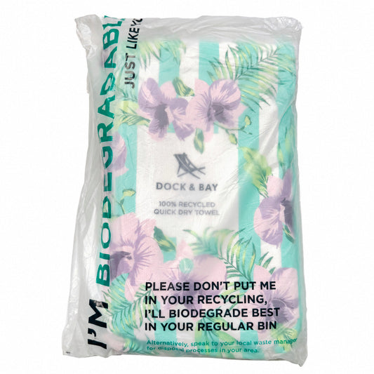Dock & Bay Large Botanical Quick Dry Beach Towel - Purple Floral