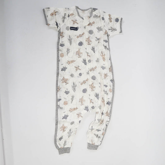 Domia Bamboo Fiber Cotton Short Sleeve Split Leg Sleeping Bag 1.0Tog Spacecraft XL