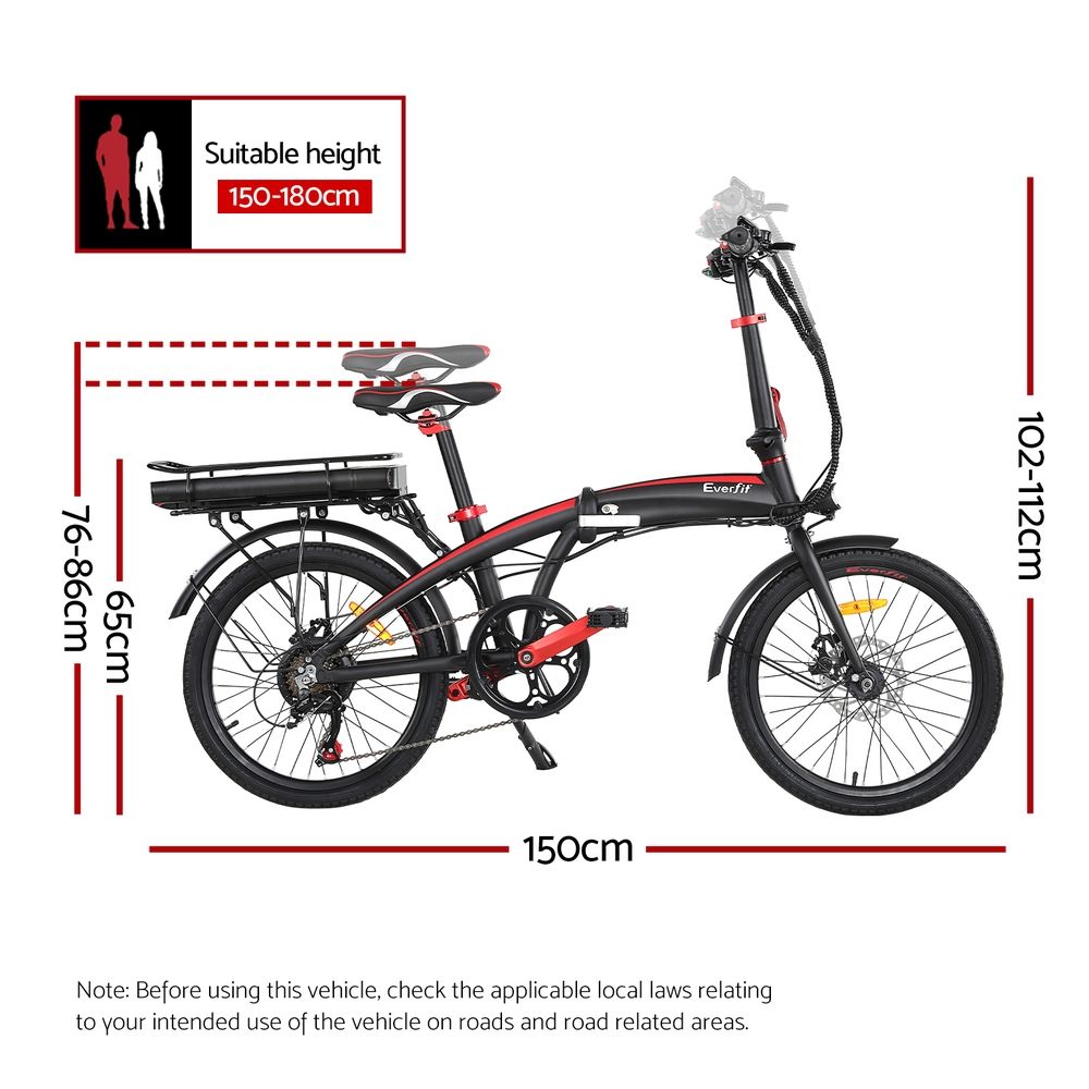 Folding Bike Urban City Bicycle eBike Rechargeable Battery 250W