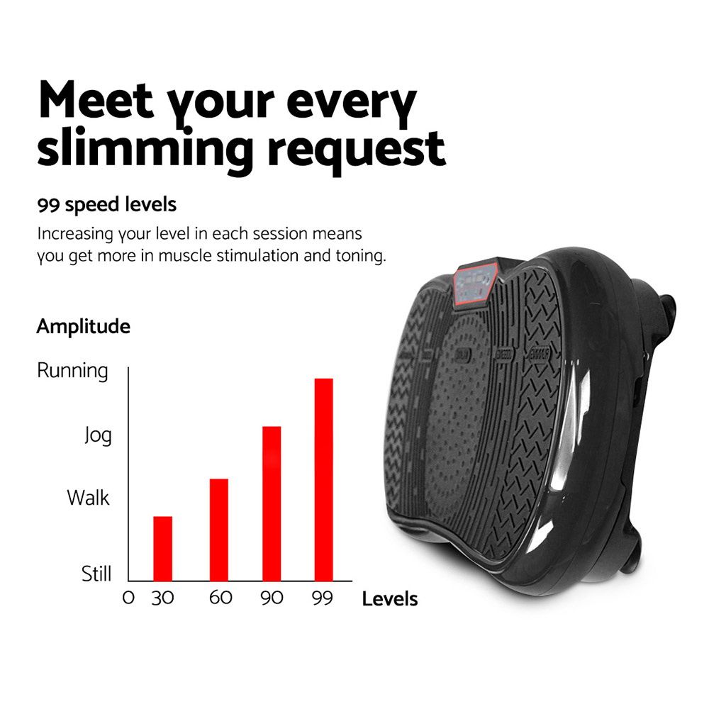 Vibration Machine Plate Platform, Body Shaper Home Gym, Black