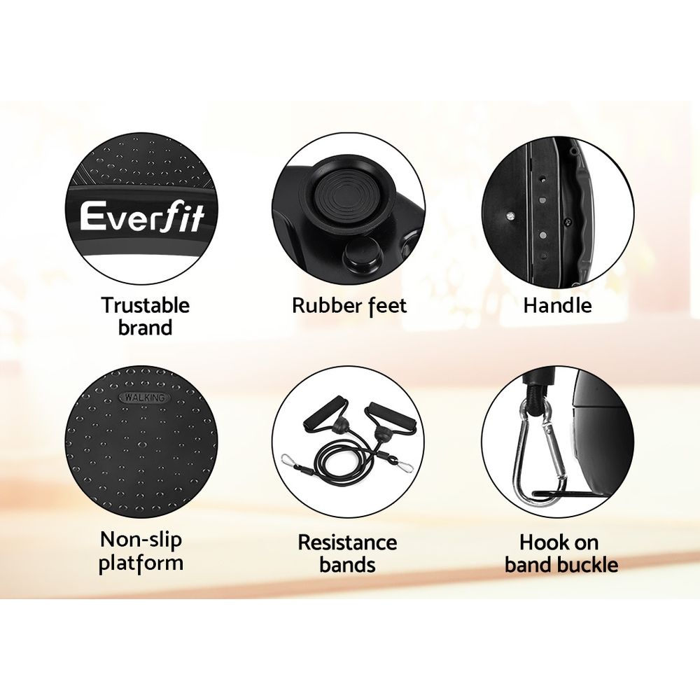 Vibration Machine Plate Platform, Body Shaper Home Gym, Black
