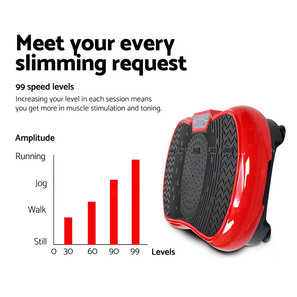 Vibration Machine Plate Platform, Body Shaper Home Gym, Red