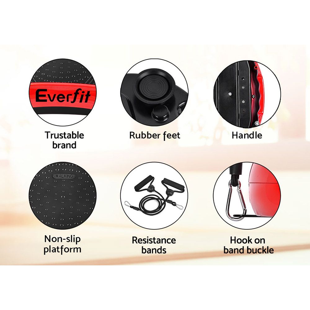Vibration Machine Plate Platform, Body Shaper Home Gym, Red