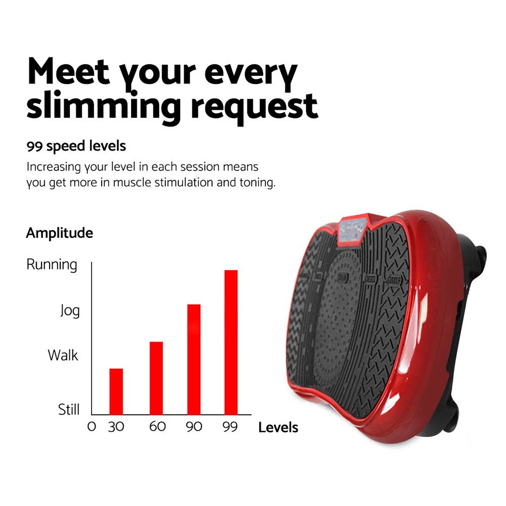 Vibration Machine Plate Platform, Body Shaper Home Gym, Maroon