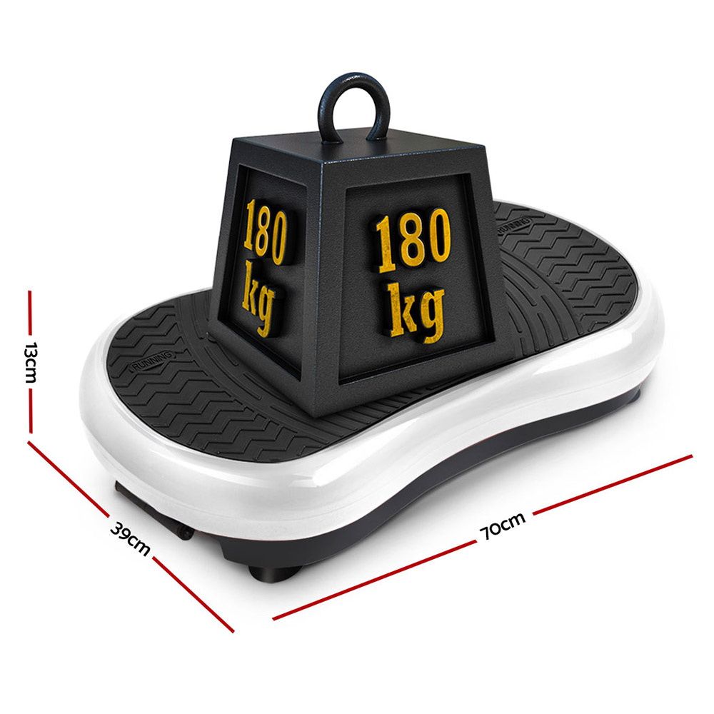 Vibration plate with textured foot platform and remote control
