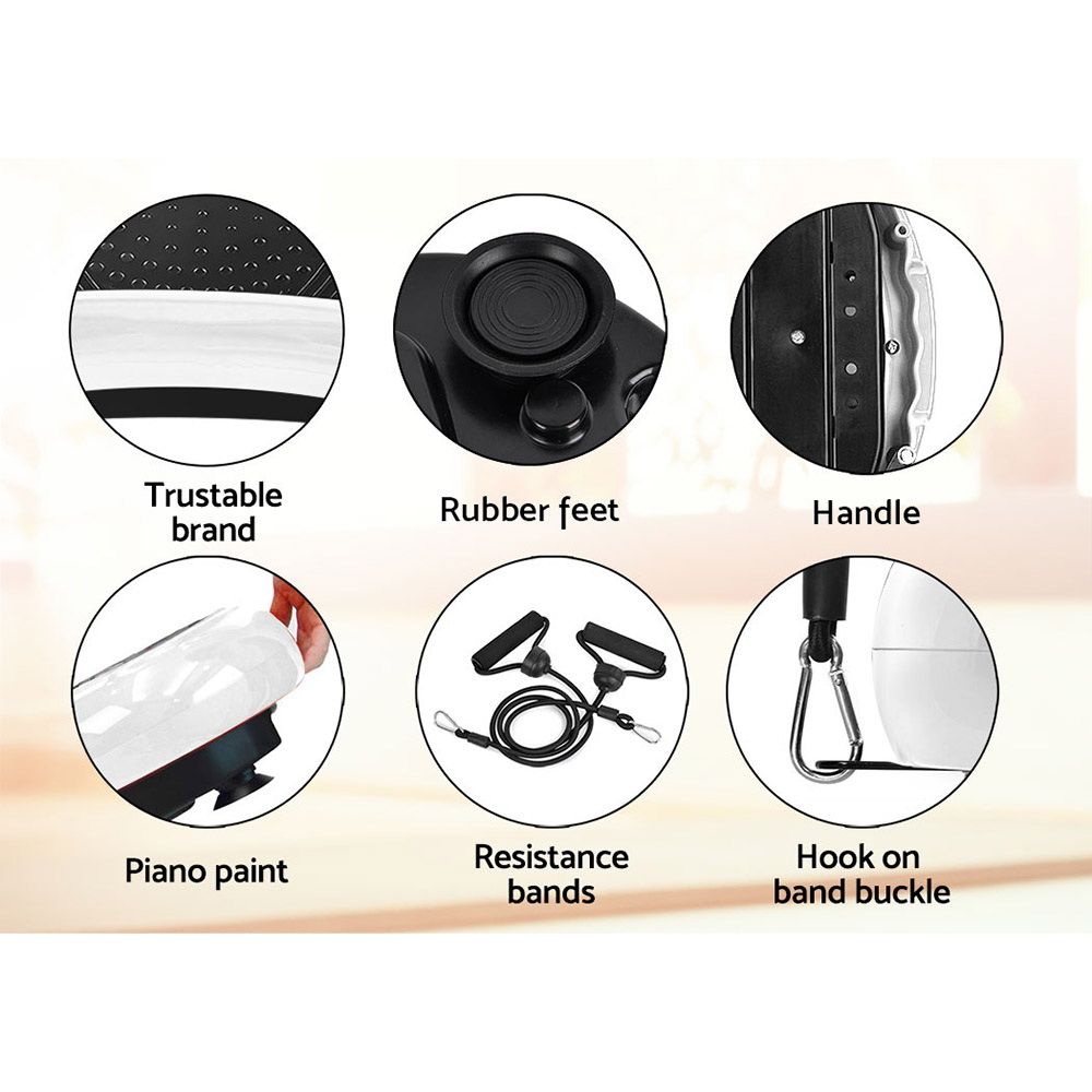 White vibration plate with vibration platform and black control panel